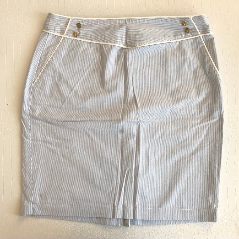 vineyard vines Blue White Stripe Nautical Skirt